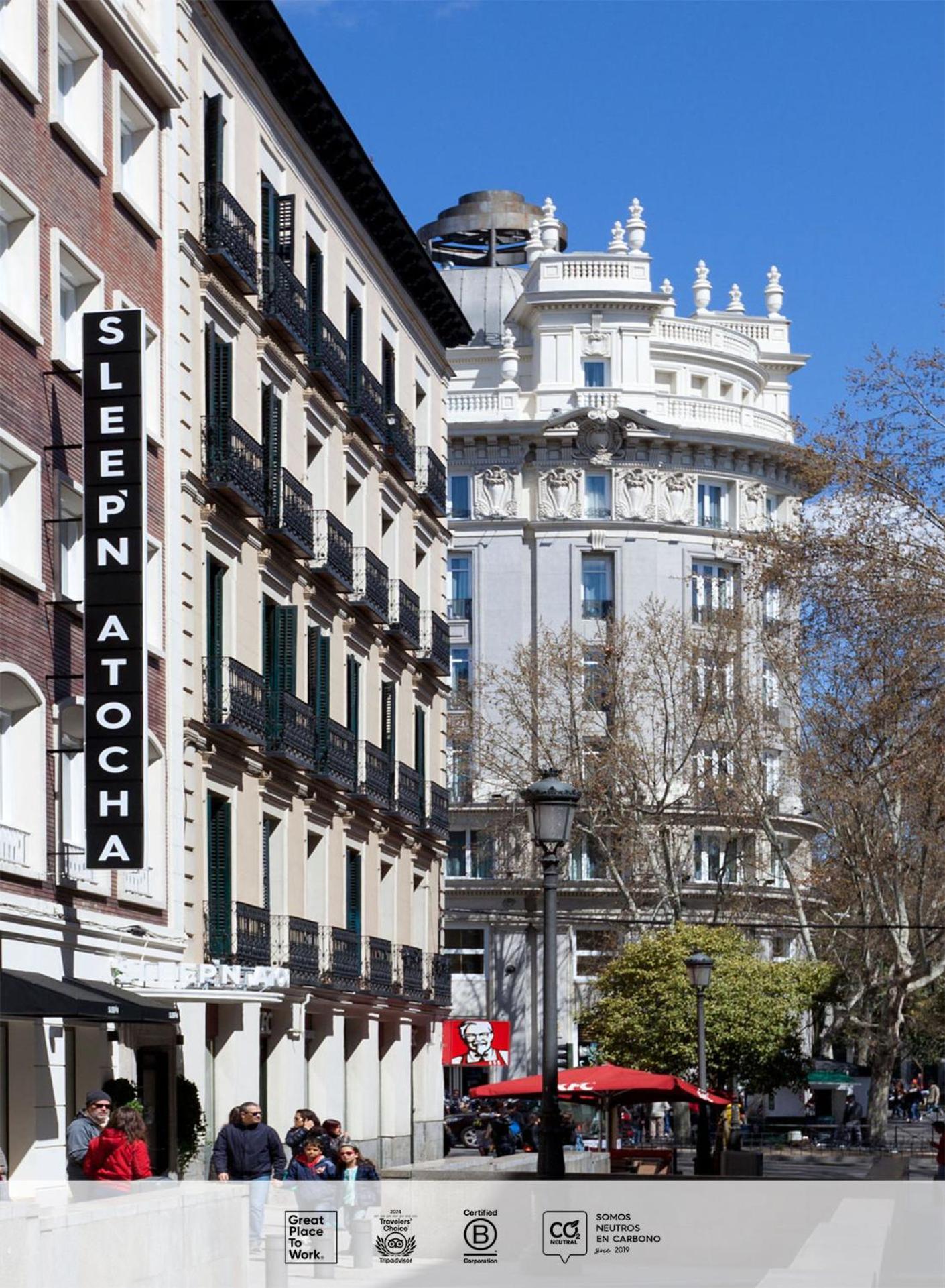Sleep'N Atocha - B Corp Certified Hotel Madri Exterior foto